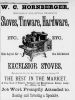 Advertisement, c.1880, for W. C. Hornberger's stove store